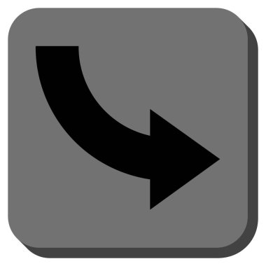 Doğru yuvarlatılmış kare vektör simge döndürmek