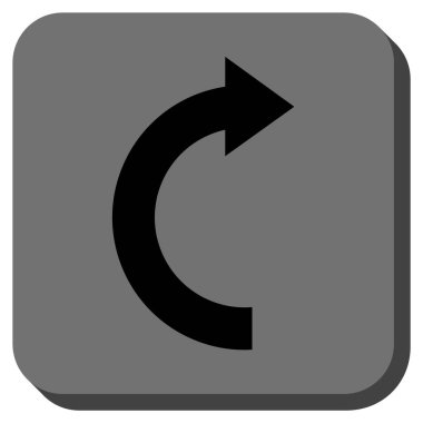 Doğru yuvarlatılmış kare vektör simge döndürmek