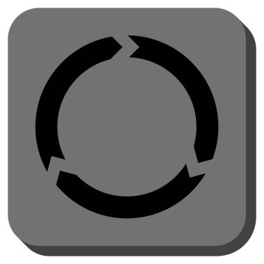 Döndürme yuvarlatılmış kare vektör simgesi