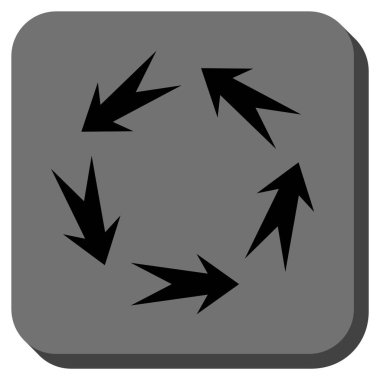 Döndürme yuvarlatılmış kare vektör simgesi