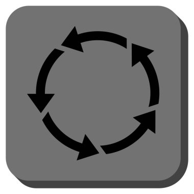 Döndürme yuvarlatılmış kare vektör simgesi