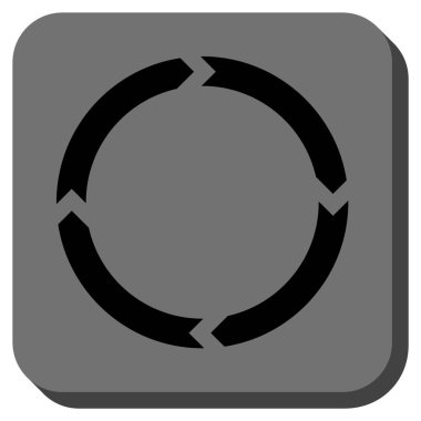 Döndürme yuvarlatılmış kare vektör simgesi