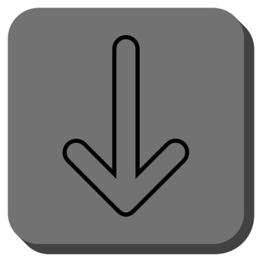 Yuvarlatılmış Kare vektör simgesi aşağı yönlü ok