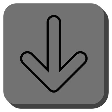 Yuvarlatılmış Kare vektör simgesi aşağı yönlü ok