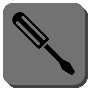 Tornavida yuvarlatılmış kare vektör simgesi