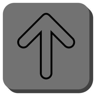 Yuvarlatılmış Kare vektör simge yukarı yönlü ok