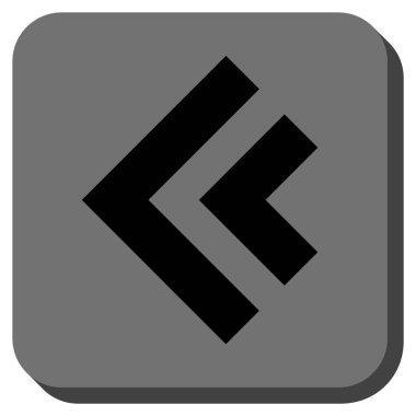 Sola kaydırma yuvarlak kare vektör simgesi