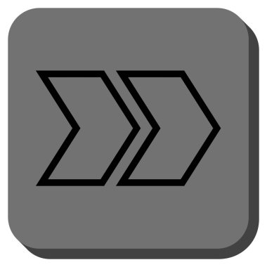 Şu yuvarlak üst karakter kare vektör simgesi