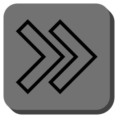 Şu yuvarlak üst karakter kare vektör simgesi