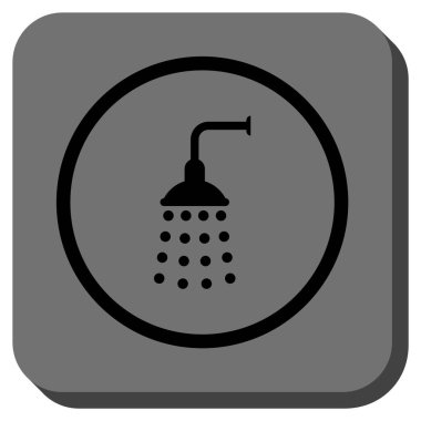Duş yuvarlatılmış kare vektör simgesi