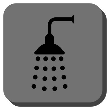 Duş yuvarlatılmış kare vektör simgesi