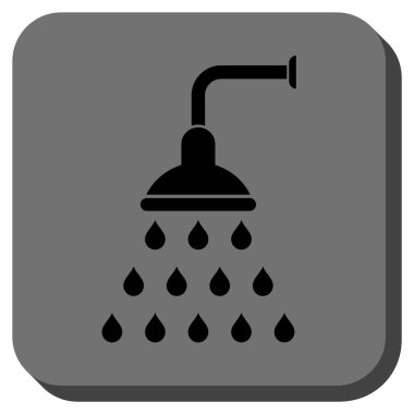 Duş yuvarlatılmış kare vektör simgesi