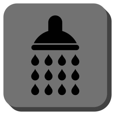 Duş yuvarlatılmış kare vektör simgesi