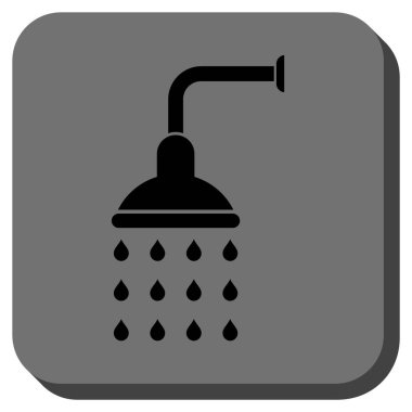 Duş yuvarlatılmış kare vektör simgesi