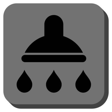 Duş yuvarlatılmış kare vektör simgesi