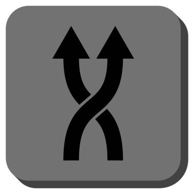 Yuvarlatılmış Kare vektör simge yukarı okları shuffle