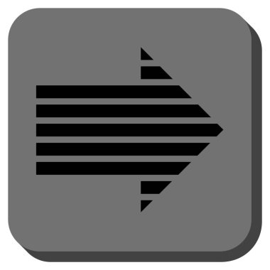 Şerit ok sağ yuvarlak kare vektör simgesi