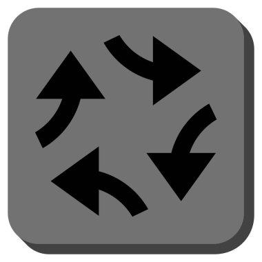 Oklar yuvarlatılmış kare vektör simge girdap