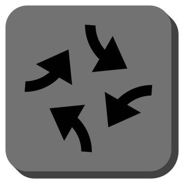 Oklar yuvarlatılmış kare vektör simge girdap