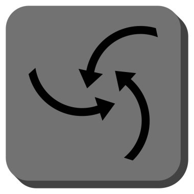 Oklar yuvarlatılmış kare vektör simge girdap