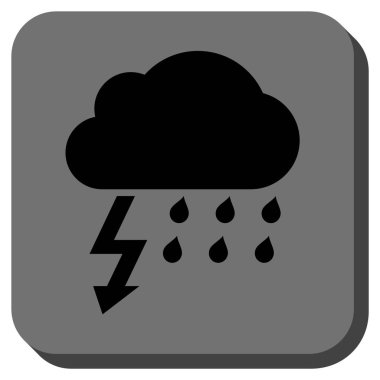 Fırtına yuvarlatılmış kare vektör simgesi