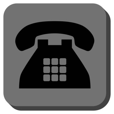 Sesi telefon yuvarlak kare vektör simgesi