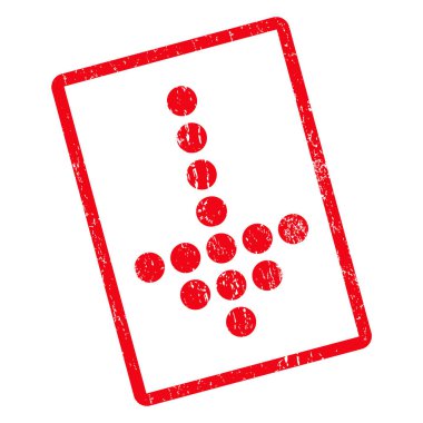 Noktalı ok simgesi lastik damgası aşağı