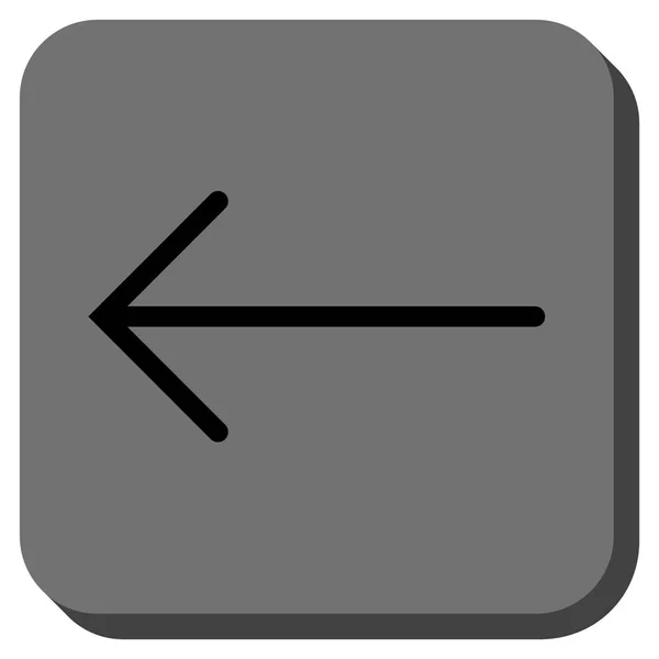 Pfeil links abgerundetes quadratisches Vektorsymbol — Stockvektor