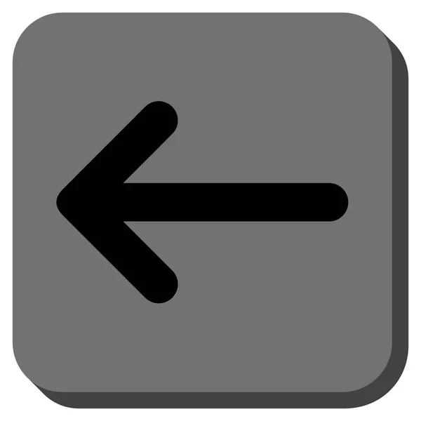 Flecha izquierda redondeada cuadrado Vector icono — Archivo Imágenes Vectoriales