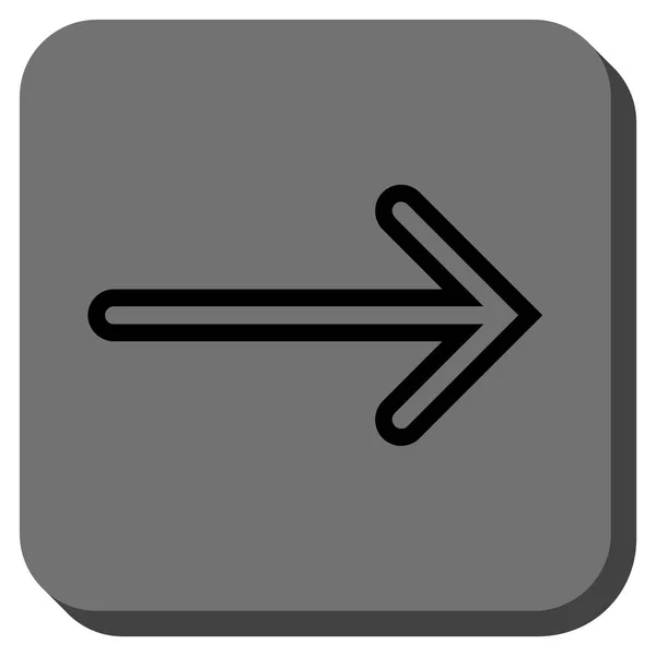 Arrow dreapta rotund pătrat Vector Icon — Vector de stoc