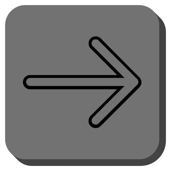 Strzałka w prawo zaokrąglony kwadrat wektor ikona — Wektor stockowy