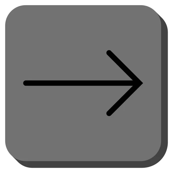Pfeil rechts abgerundetes quadratisches Vektorsymbol — Stockvektor