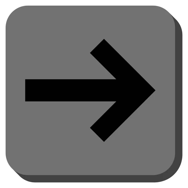 Flecha derecha redondeada cuadrado Vector icono — Archivo Imágenes Vectoriales