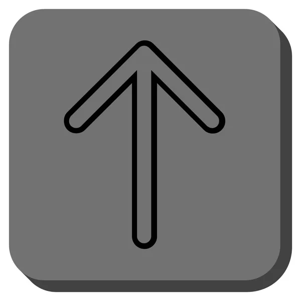 Pijl-omhoog of afgeronde vierkante Vector Icon — Stockvector