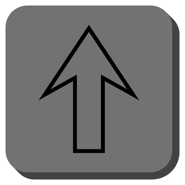 Šipka nahoru zaoblený čtverec vektorové ikony — Stockový vektor