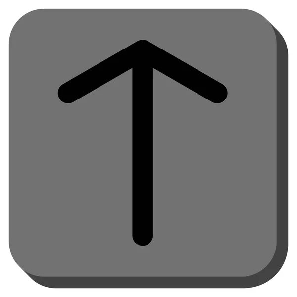 Pfeil nach oben abgerundetes quadratisches Vektorsymbol — Stockvektor