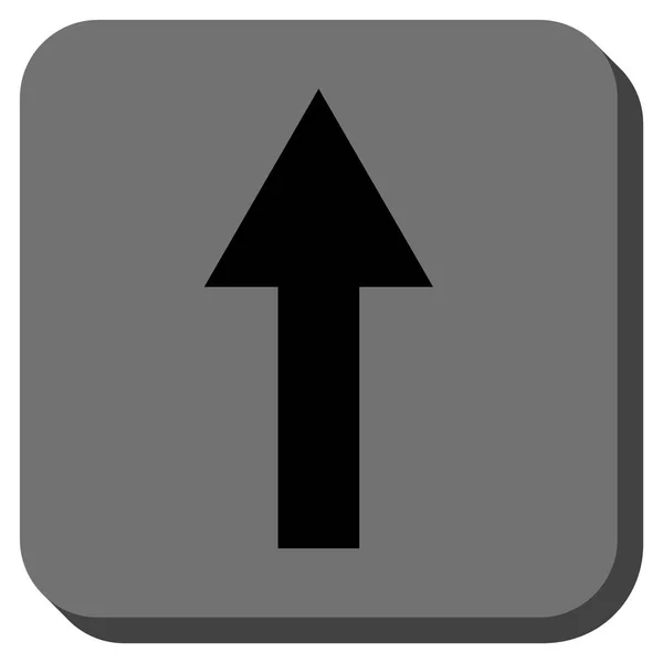 Seta para cima arredondado vetor quadrado ícone —  Vetores de Stock