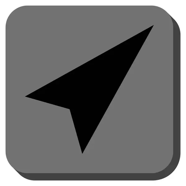 Ícone quadrado arredondado do vetor da direita-para cima de Arrowhead — Vetor de Stock