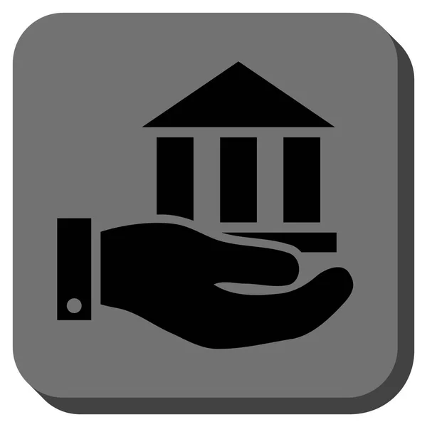 Layanan Bank Rounded Square Vector Icon - Stok Vektor