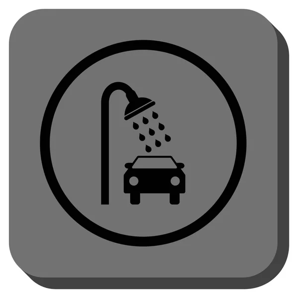 Ducha de coche redondeado cuadrado Vector icono — Vector de stock