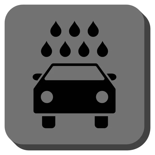 車シャワー丸みを帯びた正方形のベクトルのアイコン — ストックベクタ