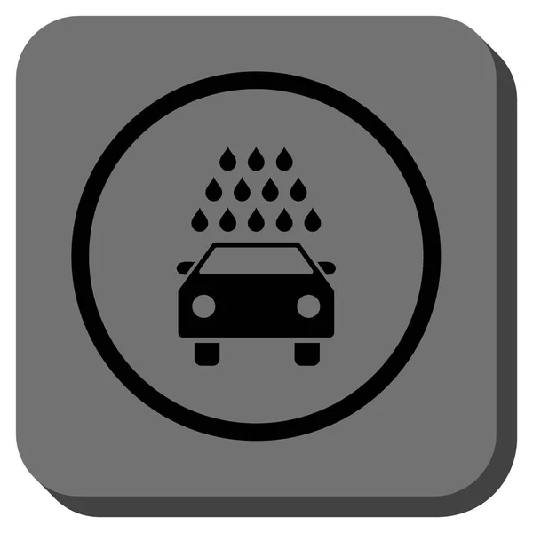洗車丸みを帯びた正方形のベクトルのアイコン — ストックベクタ