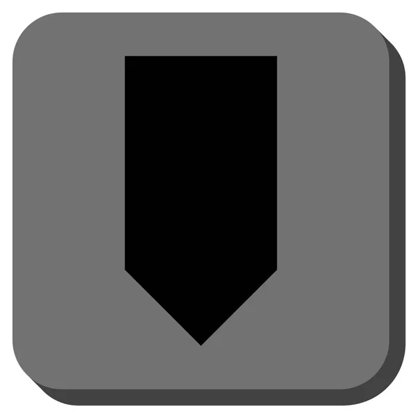 Směr dolů zaoblený čtverec vektorové ikony — Stockový vektor