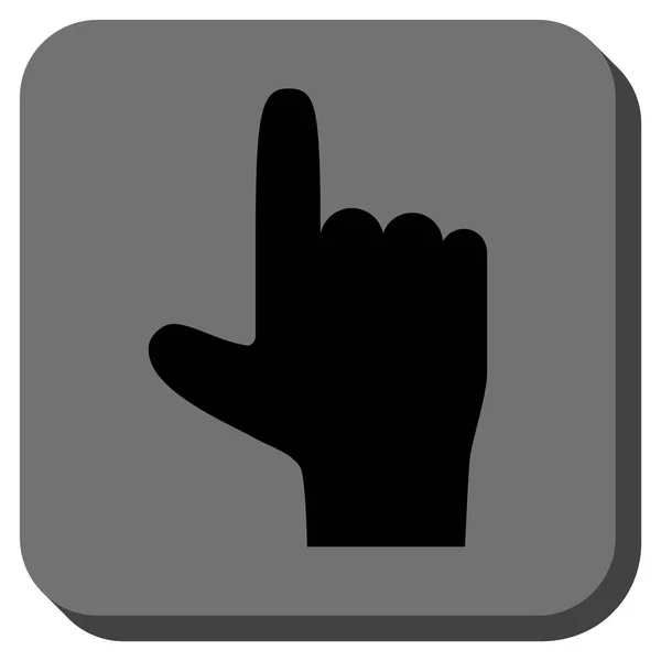 Ukazatele ve tvaru ruky se zaoblenými čtvercové vektorové ikony — Stockový vektor