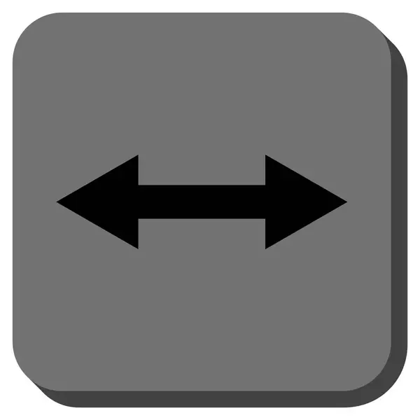 Horizontal Flip redondeado cuadrado Vector icono — Vector de stock