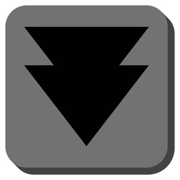 Mover para baixo arredondado vetor quadrado ícone — Vetor de Stock