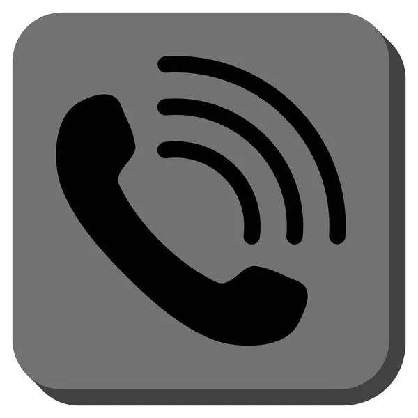 Phone Call Rounded Square Vector Icon — Stock Vector