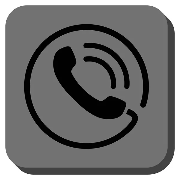 Phone Call Rounded Square Vector Icon — Stock Vector