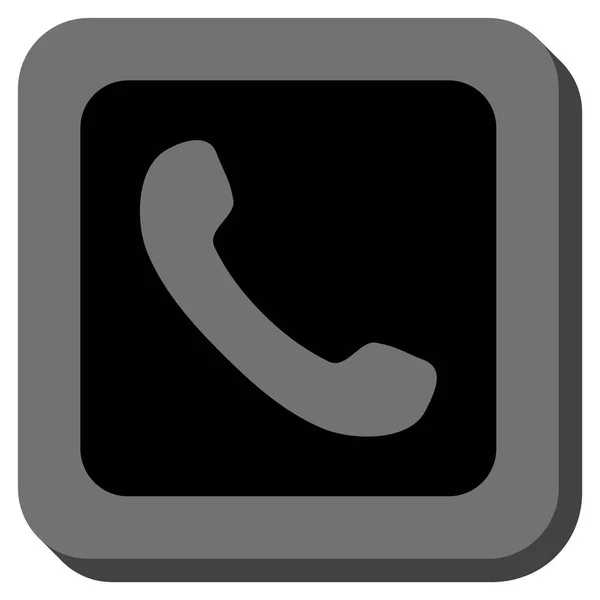 Icône vectorielle carré arrondie par téléphone — Image vectorielle