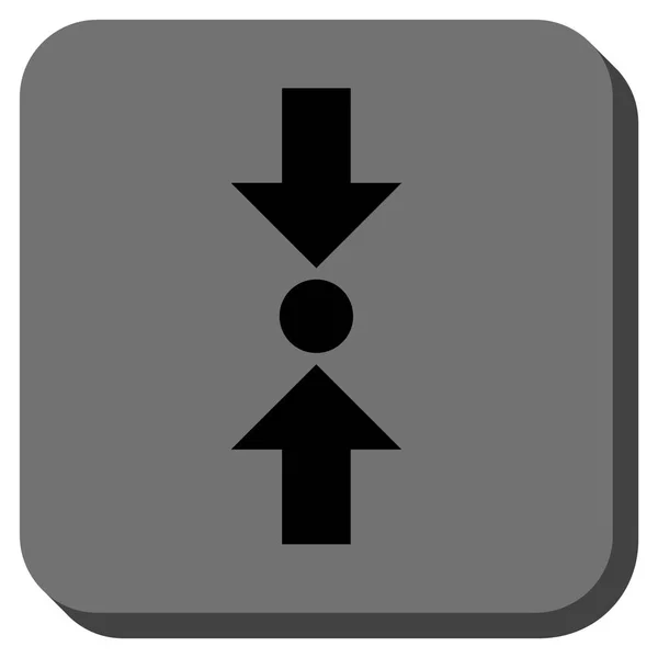 Svislý tlak zaoblený čtverec vektorové ikony — Stockový vektor